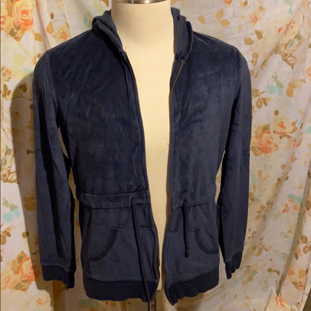 Midnight blue tall size velour track suit